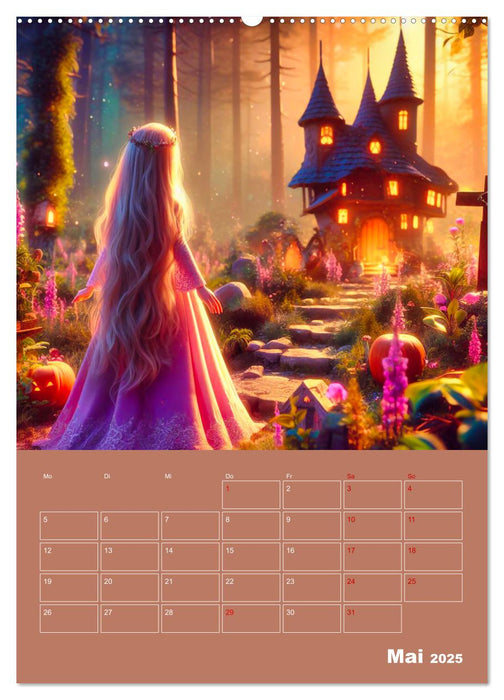 Königliche Momente - Kleine Prinzessin im Märchenwald (CALVENDO Wandkalender 2025)