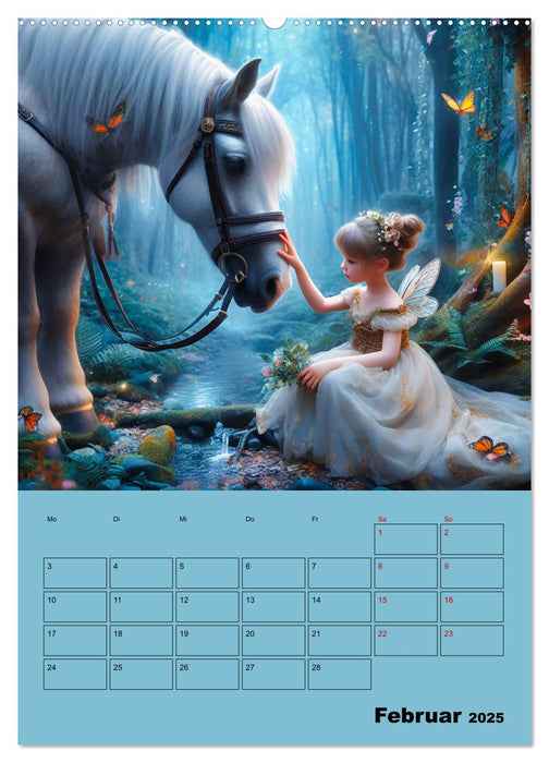 Königliche Momente - Kleine Prinzessin im Märchenwald (CALVENDO Premium Wandkalender 2025)