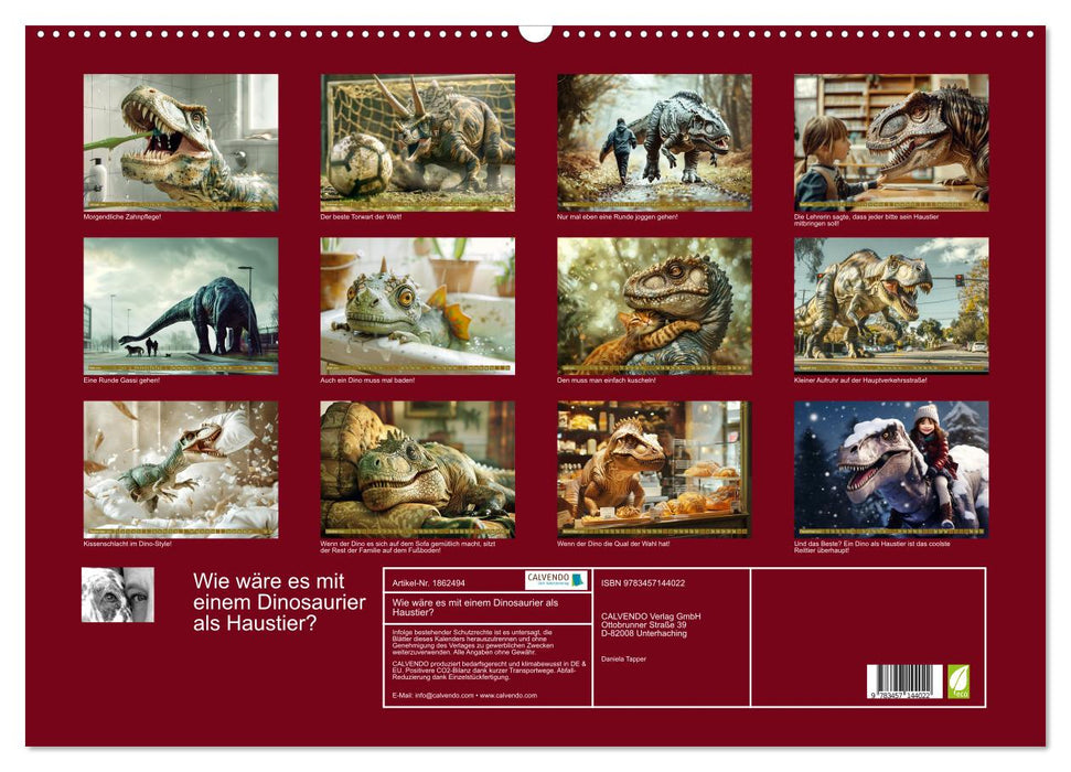 Wie wäre es mit einem Dinosaurier als Haustier? (CALVENDO Wandkalender 2025)