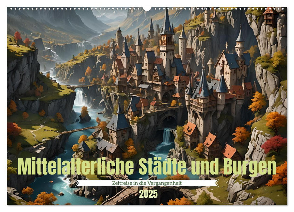 Mittelalterliche Städte und Burgen (CALVENDO Wandkalender 2025)