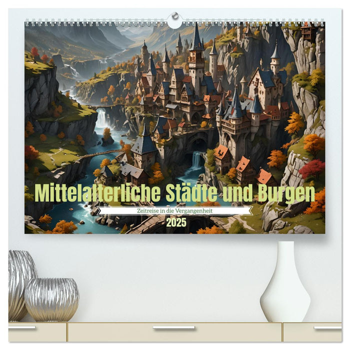 Mittelalterliche Städte und Burgen (CALVENDO Premium Wandkalender 2025)