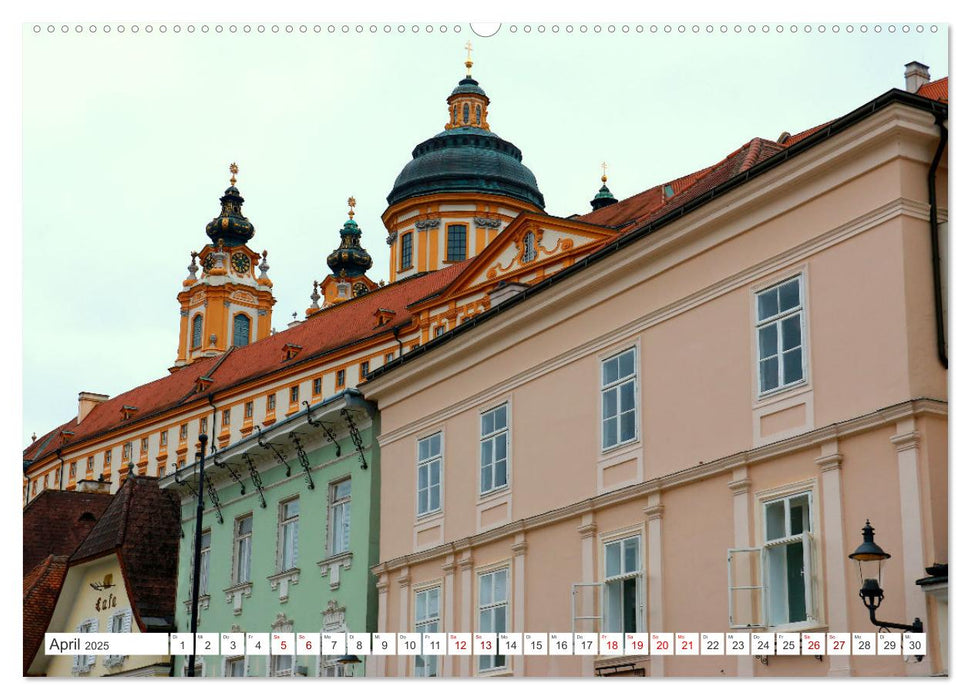 Melk und Dürnstein, zwei malerische Städtchen in der Wachau (CALVENDO Wandkalender 2025)