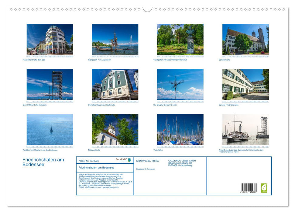 Friedrichshafen am Bodensee (CALVENDO Wandkalender 2025)