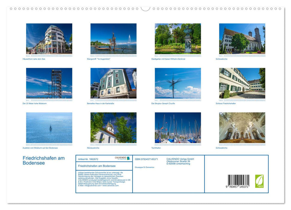 Friedrichshafen am Bodensee (CALVENDO Premium Wandkalender 2025)