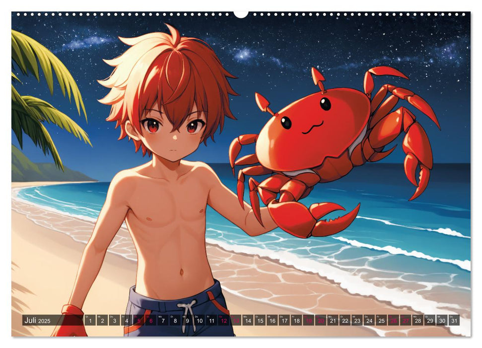 Manga Kalender Sternzeichen (CALVENDO Premium Wandkalender 2025)