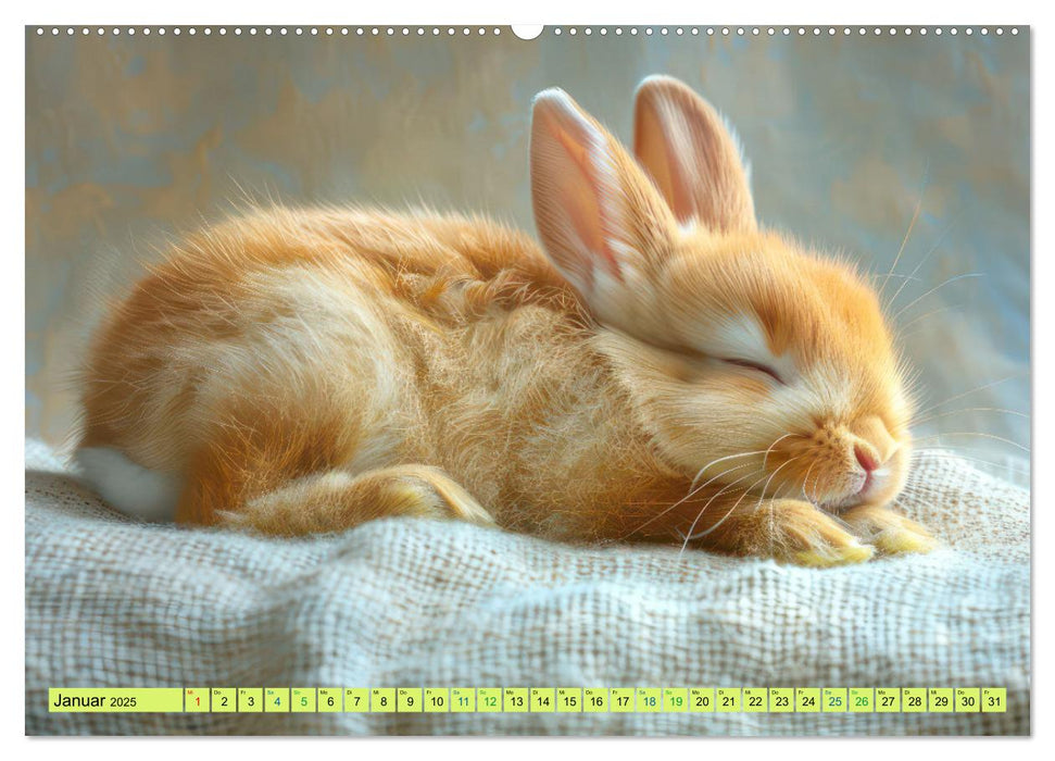 Kaninchen - Liebenswerte Fellbällchen (CALVENDO Wandkalender 2025)