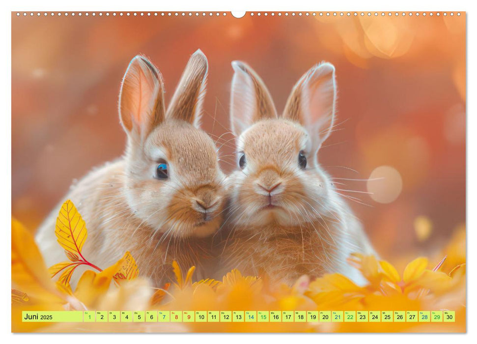 Kaninchen - Liebenswerte Fellbällchen (CALVENDO Premium Wandkalender 2025)