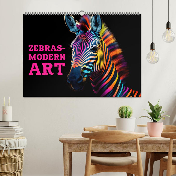 ZEBRAS - Modern Art (CALVENDO Wandkalender 2025)