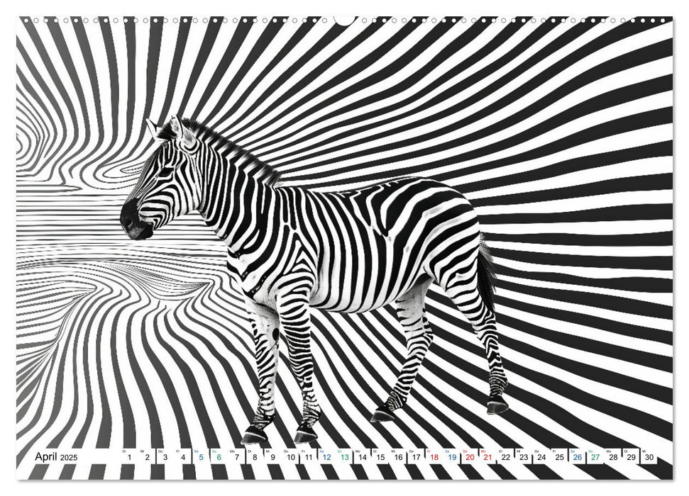 ZEBRAS - Modern Art (CALVENDO Wandkalender 2025)