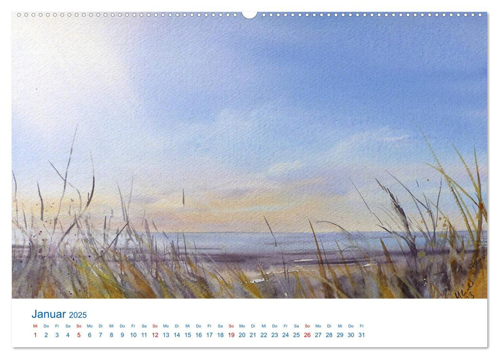 Föhr - Aquarelle (CALVENDO Wandkalender 2025)