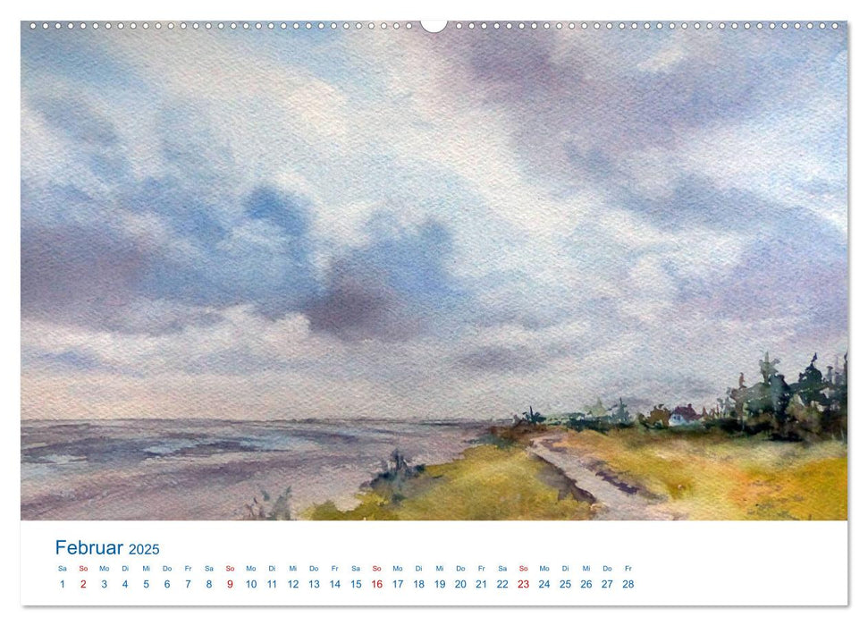 Föhr - Aquarelle (CALVENDO Wandkalender 2025)