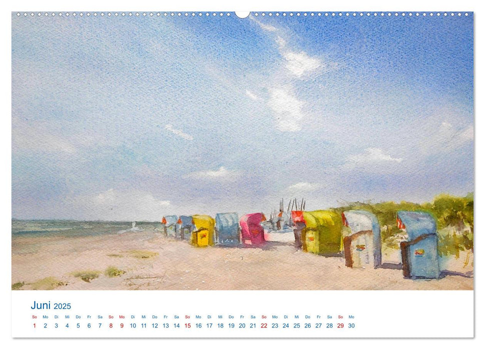 Föhr - Aquarelle (CALVENDO Wandkalender 2025)