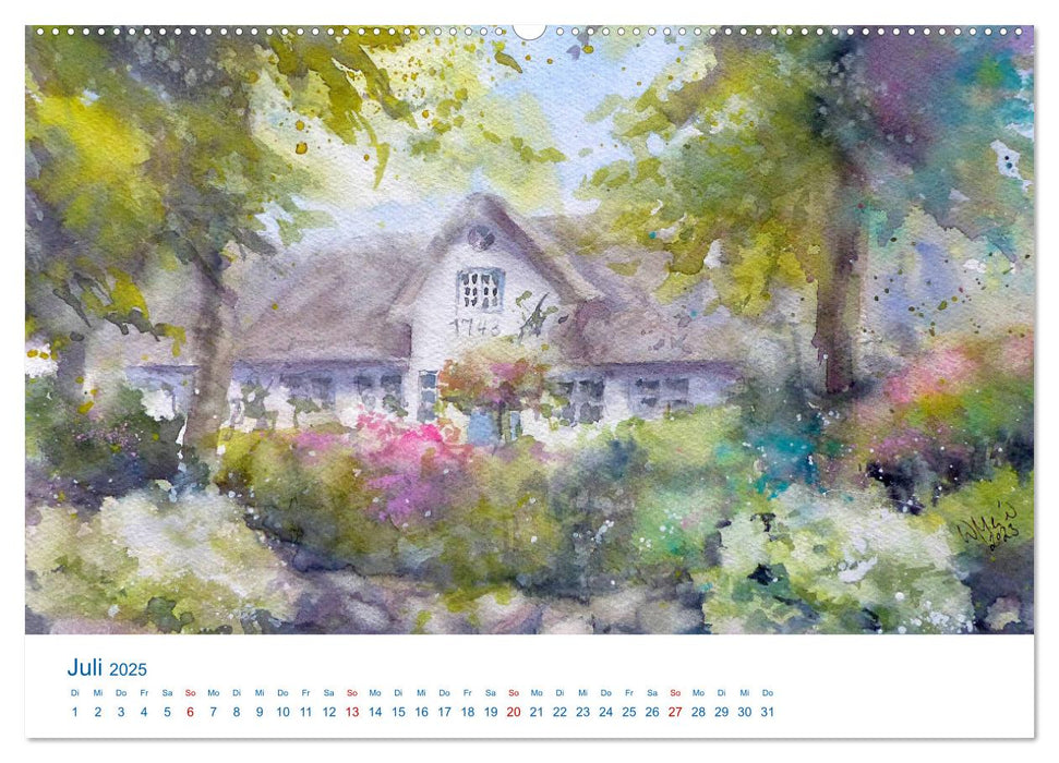 Föhr - Aquarelle (CALVENDO Premium Wandkalender 2025)