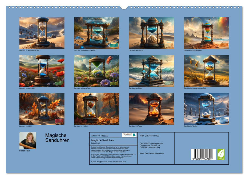 Magische Sanduhren (CALVENDO Premium Wandkalender 2025)