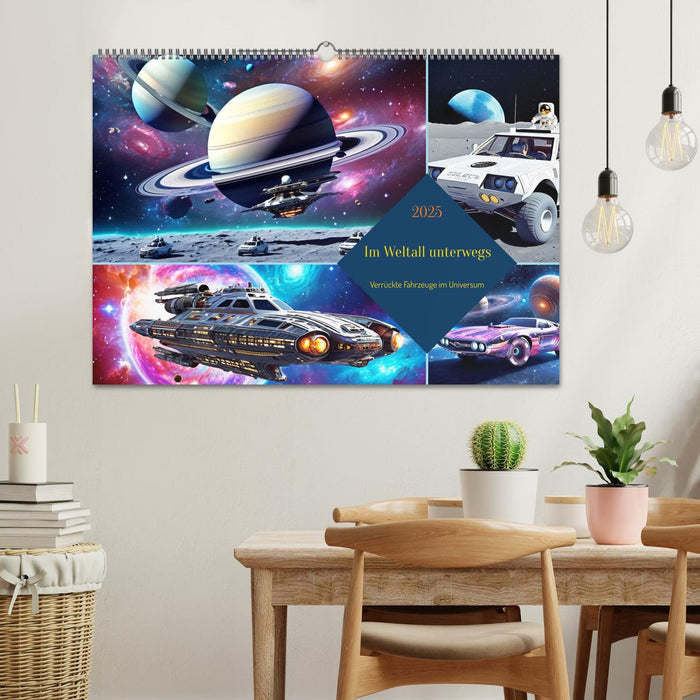 Im Weltall unterwegs - Verrückte Fahrzeuge im Universum (CALVENDO Wandkalender 2025)