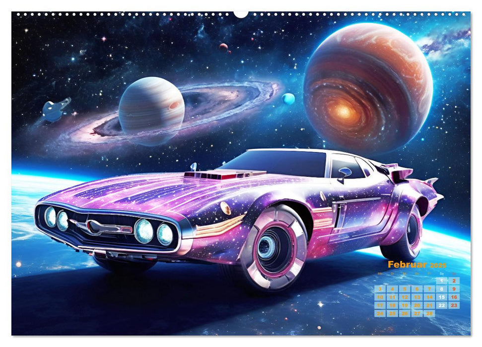 Im Weltall unterwegs - Verrückte Fahrzeuge im Universum (CALVENDO Premium Wandkalender 2025)