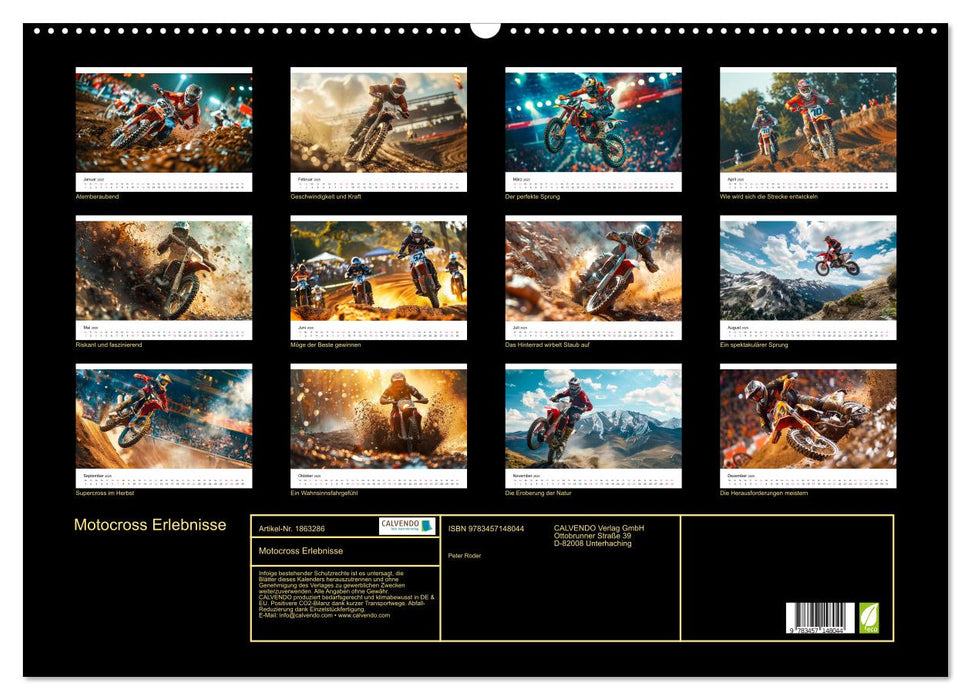 Motocross Erlebnisse (CALVENDO Wandkalender 2025)