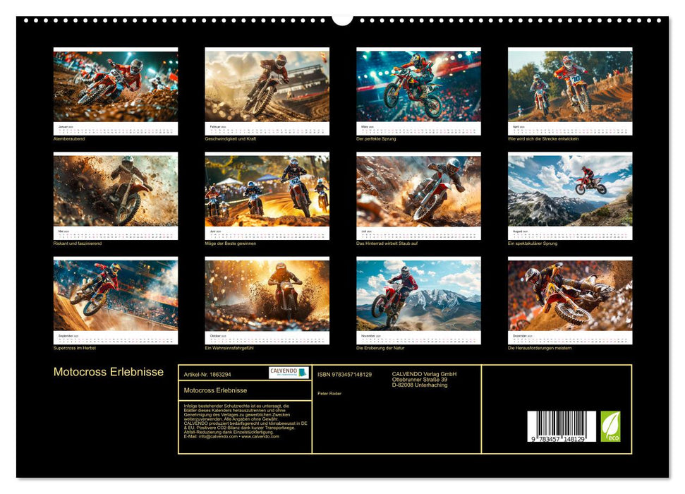 Motocross Erlebnisse (CALVENDO Premium Wandkalender 2025)