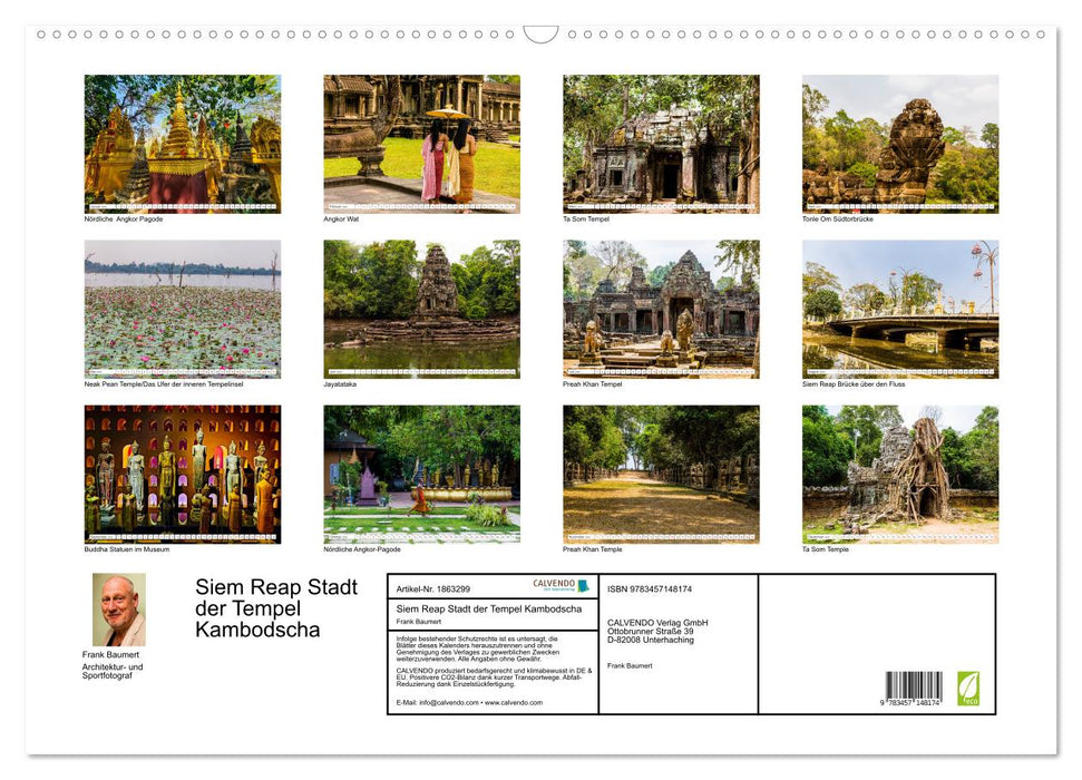 Siem Reap Stadt der Tempel Kambodscha (CALVENDO Wandkalender 2025)