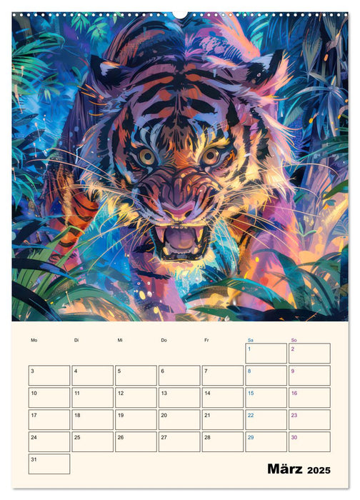 Dschungeltiere - Einzigartige Faszination (CALVENDO Premium Wandkalender 2025)