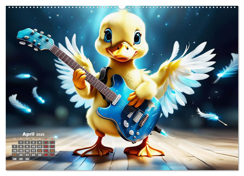 Tierische Gitarristen (CALVENDO Premium Wandkalender 2025)
