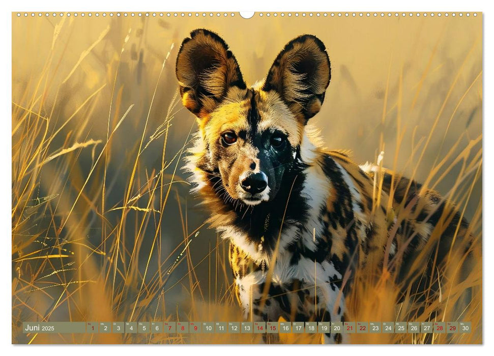 Die wilden Hunde (CALVENDO Wandkalender 2025)