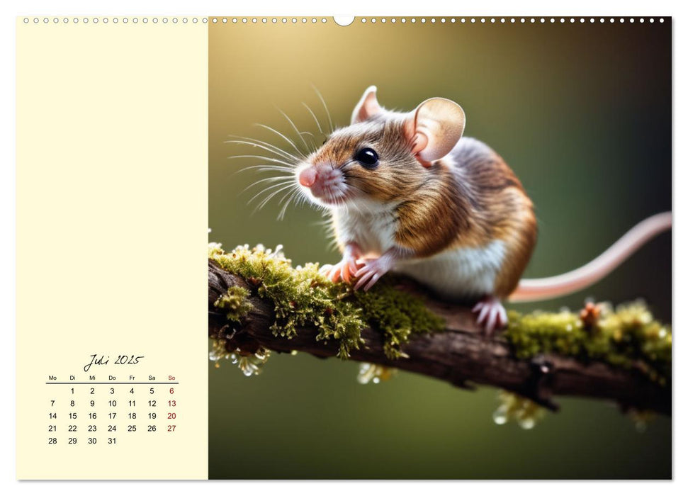 Goldige Mäuse im Grünen (CALVENDO Premium Wandkalender 2025)