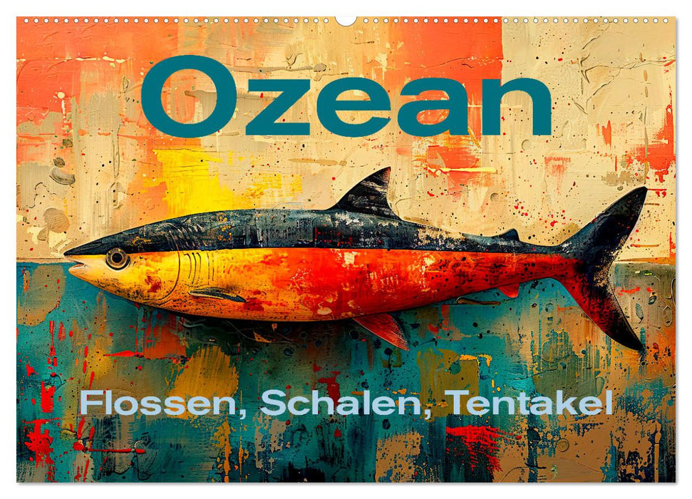 Ozean - Flossen, Schalen, Tentakel (CALVENDO Wandkalender 2025)