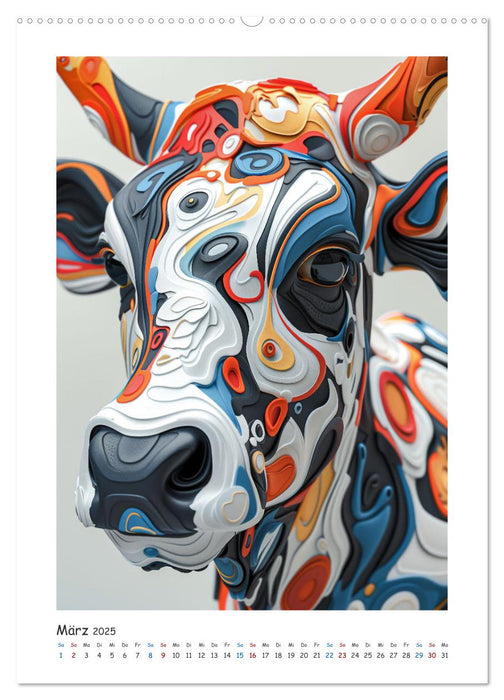 Tierische Kunst (CALVENDO Wandkalender 2025)