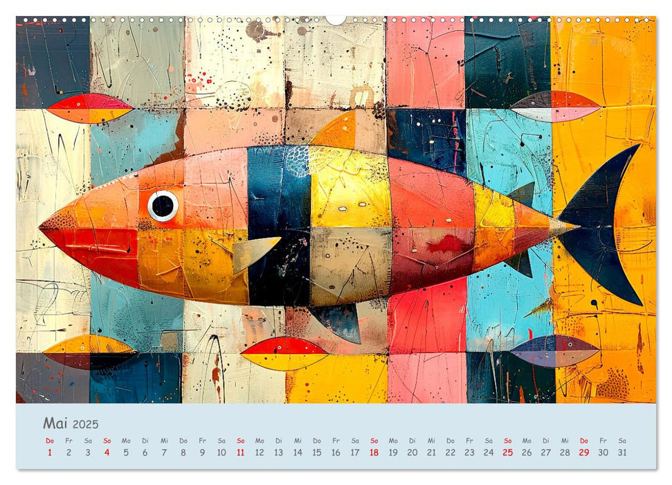 Ozean - Flossen, Schalen, Tentakel (CALVENDO Premium Wandkalender 2025)