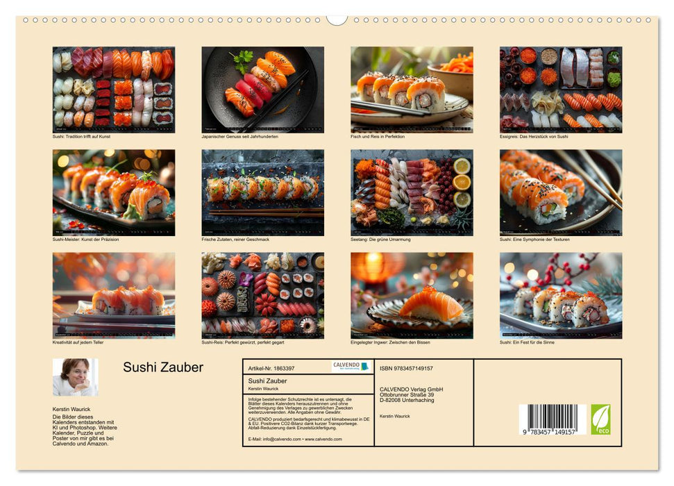 Sushi Zauber (CALVENDO Premium Wandkalender 2025)