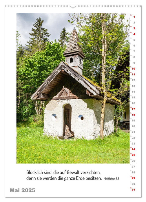 Kapellen mit Bibelzitaten (CALVENDO Wandkalender 2025)