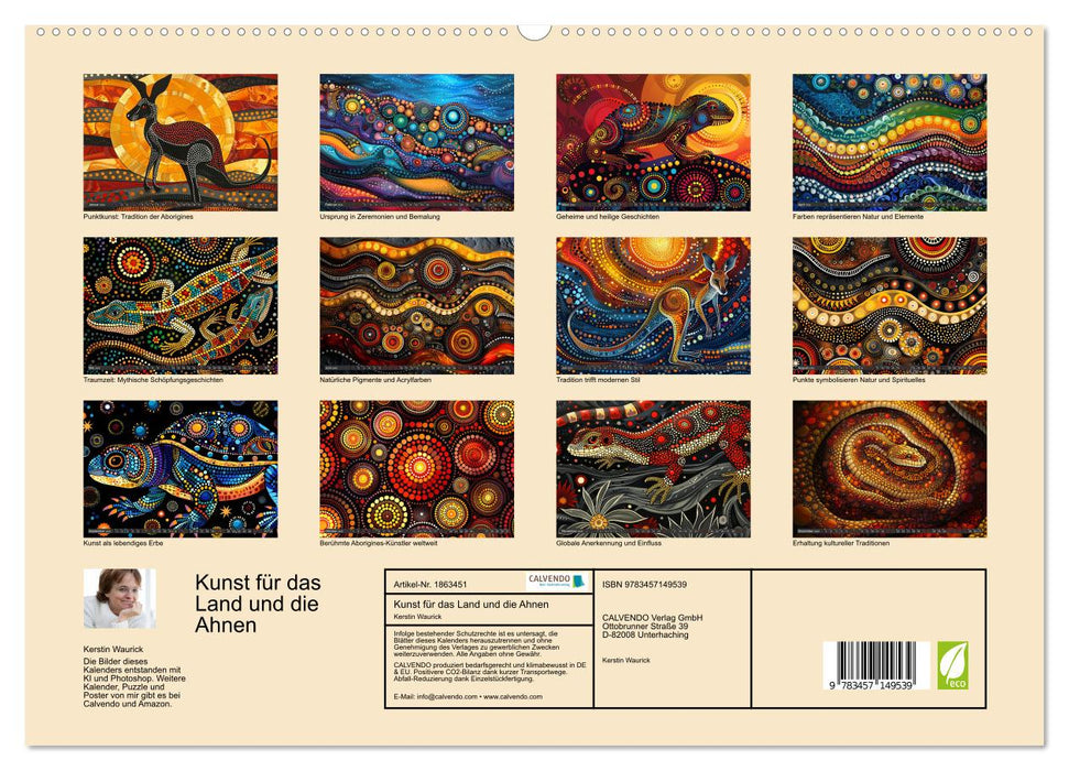 Kunst für das Land und die Ahnen (CALVENDO Premium Wandkalender 2025)