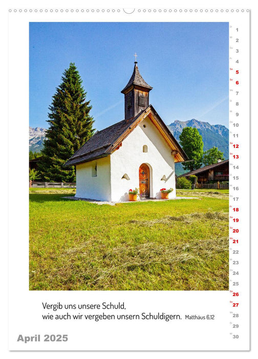 Kapellen mit Bibelzitaten (CALVENDO Premium Wandkalender 2025)