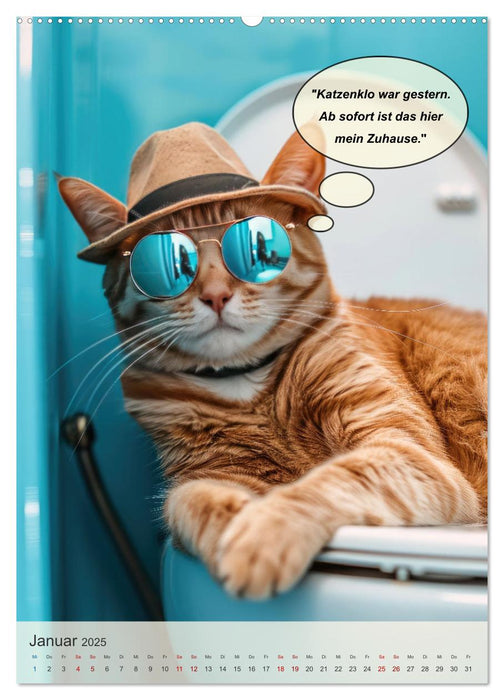 Tierisch lustiger Toilettenhumor (CALVENDO Wandkalender 2025)