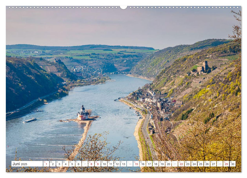 Kaub - Romantische Stadt am Rhein (CALVENDO Premium Wandkalender 2025)