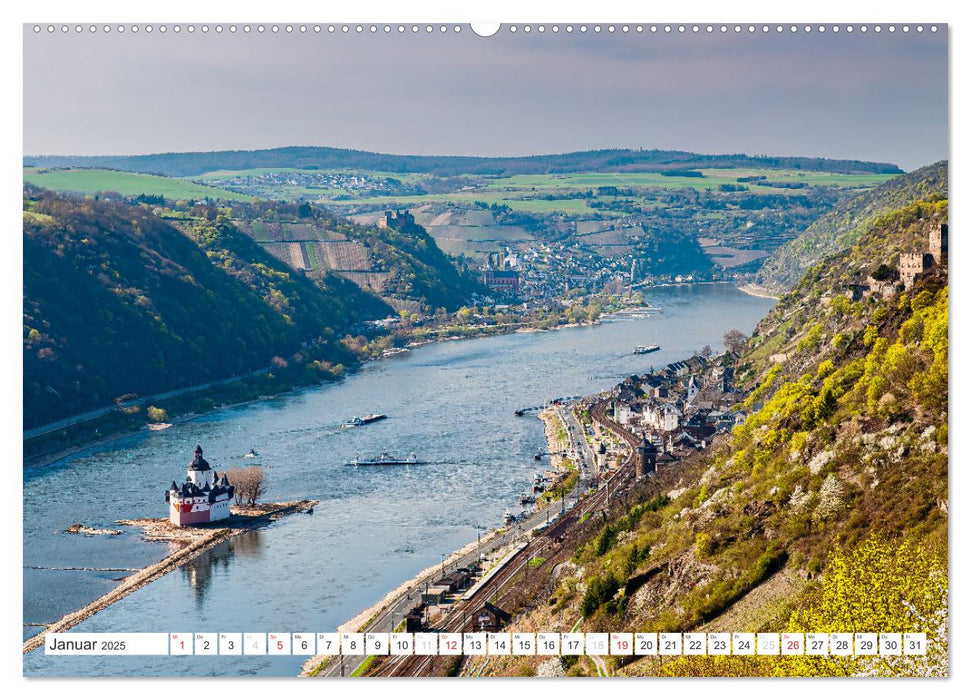 Kaub - Romantische Stadt am Rhein (CALVENDO Wandkalender 2025)