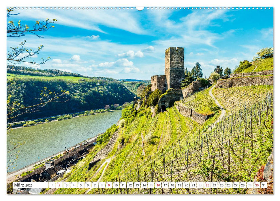 Kaub - Romantische Stadt am Rhein (CALVENDO Wandkalender 2025)