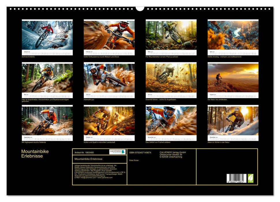 Mountainbike Erlebnisse (CALVENDO Wandkalender 2025)