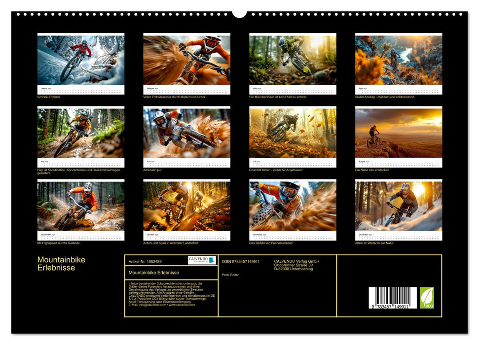 Mountainbike Erlebnisse (CALVENDO Premium Wandkalender 2025)