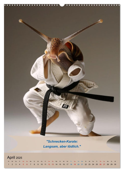 Tierisch lustige Karatekämpfer (CALVENDO Wandkalender 2025)