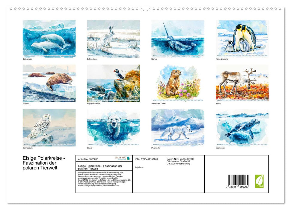Eisige Polarkreise - Faszination der polaren Tierwelt (CALVENDO Premium Wandkalender 2025)