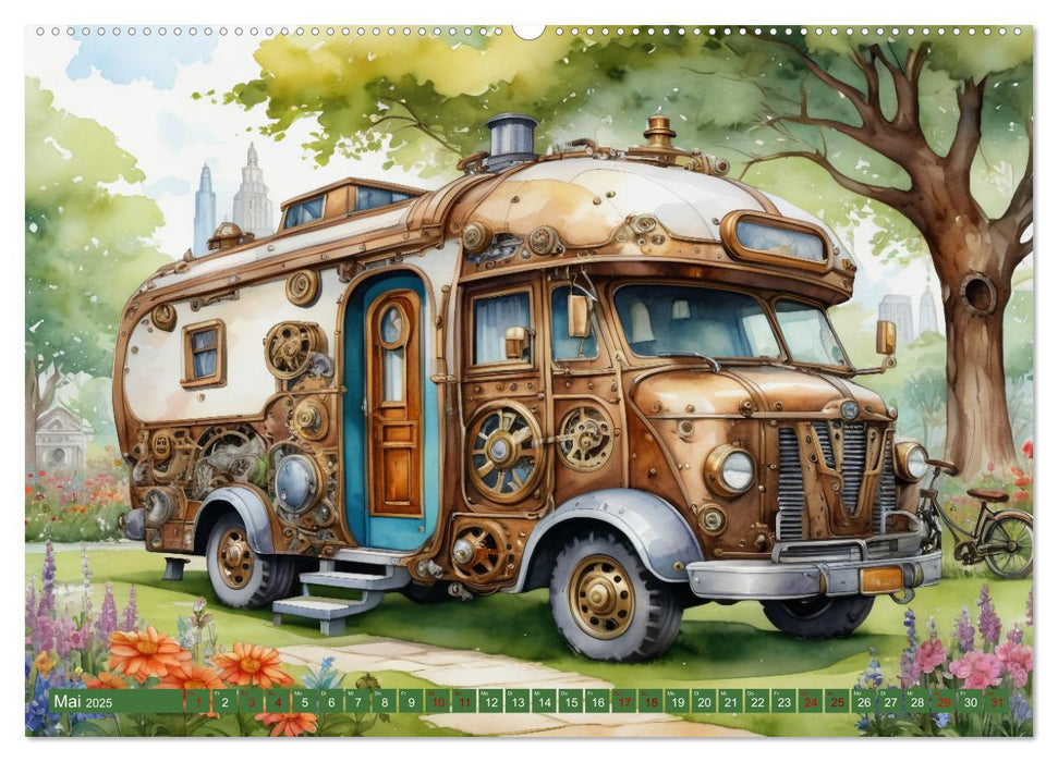 Steampunk Wohnmobile (CALVENDO Wandkalender 2025)