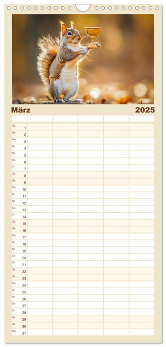 Lustige Eichhörnchen (CALVENDO Familienplaner 2025)