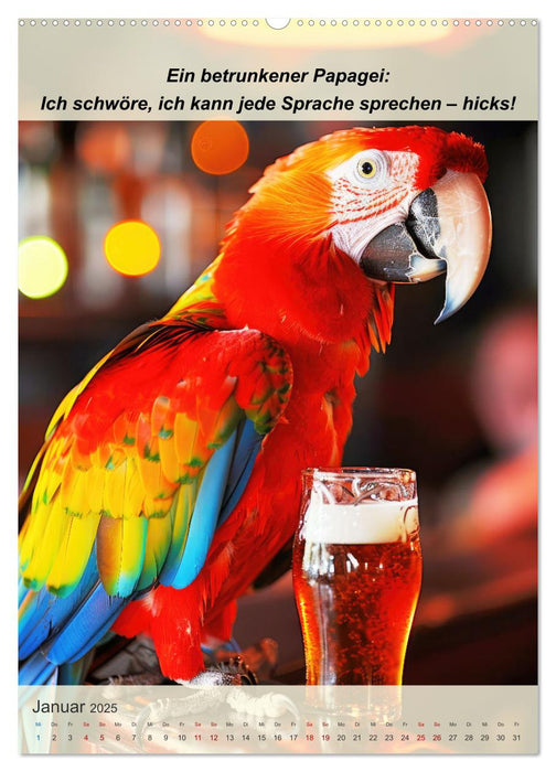 Tierisch lustige Trinkgenossen (CALVENDO Wandkalender 2025)