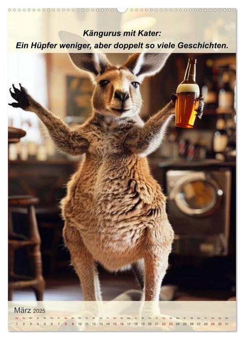Tierisch lustige Trinkgenossen (CALVENDO Premium Wandkalender 2025)