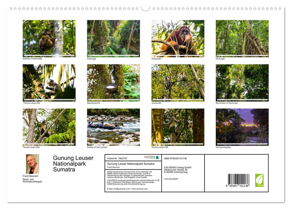 Gunung Leuser Nationalpark Sumatra (CALVENDO Premium Wandkalender 2025)