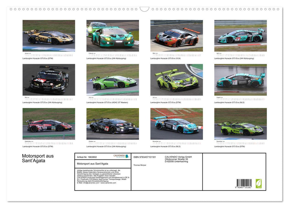 Motorsport aus Sant’Agata (CALVENDO Wandkalender 2025)