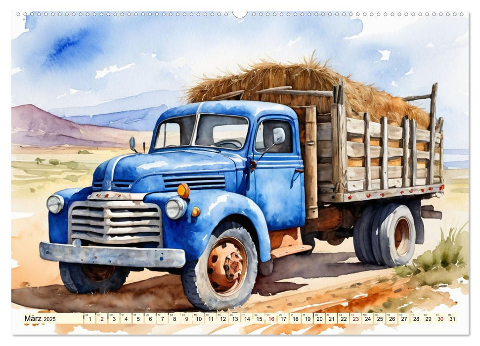 Nostalgische Trucks (CALVENDO Premium Wandkalender 2025)