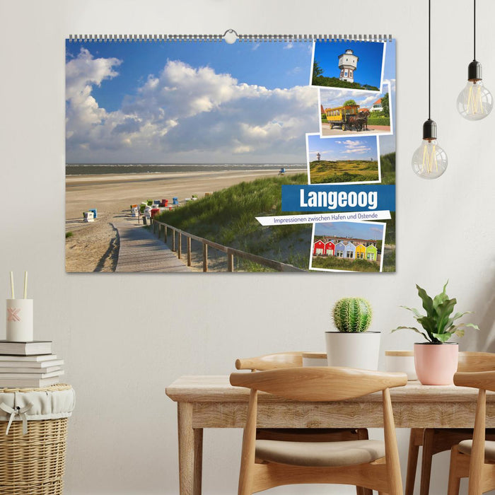 Langeoog 2025. Impressionen zwischen Hafen und Ostende (CALVENDO Wandkalender 2025)